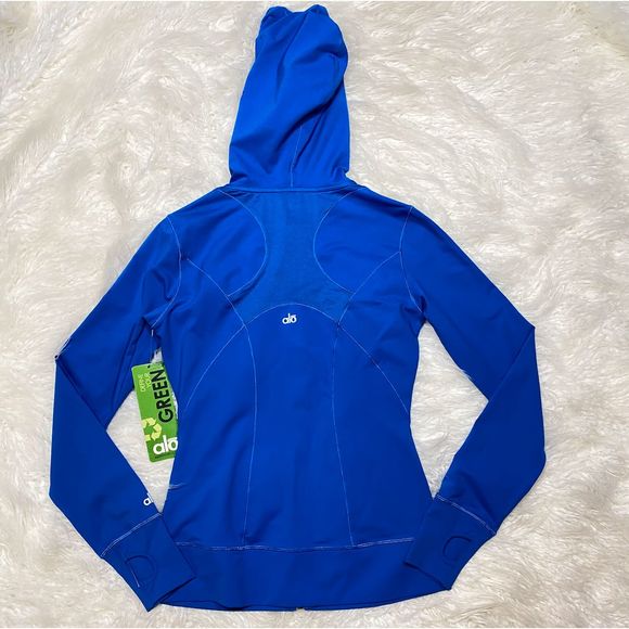 ALO WOMENS MESH INSERT SYNERGY HOODIE SIZE S "NWT" - Picture 6 of 6